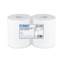 Jumbo-Toilettenpapier, 2-lagig ,Zellstoff weiß, Ø 25 cm, 6 Rollen