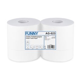 Jumbo-Toilettenpapier, 2-lagig ,Zellstoff weiß, Ø 28 cm, 6 Rollen