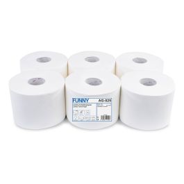 Jumbo-Toilettenpapier, 2-lagig ,Zellstoff weiß, Ø 19,5 cm, 6 Rollen
