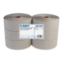 Jumbo-Toilettenpapier, 1-lagig ,Recycling grau, Ø 28 cm, 6 Rollen