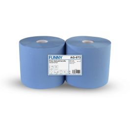 Industrierolle 26 cm, 3-lagig, recycling blau ,500 Blatt, 2 Rollen