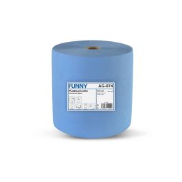 Industrierolle 36 cm, 3-lagig, blau ,Zellstoff, 1.000 Blatt, 1 Rolle