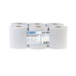 Handtuchrolle MIDI, 1-lagig, recycling weiß ,Ø 19 cm, 6 Rollen