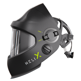 helix clt Slide Up Schweisshelm ohne Industrieschutzhelm - Slide Up Schweisserhelm / Schleifhelm mit 180 Grad Sicht im clear mode, mit Crystal Lense Technology Panoramasicht im pano mode, variable Schutzstufe mit ShadeTronic® 2/4-12 (manuell 7-12), Öffnun