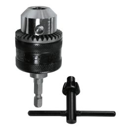 Zahnkranzbohrfutter 10mm 1/4" - 1,5 - 10 mm • 1/4" Sechskant • Metall • inkl. Bohrfutterschlüssel