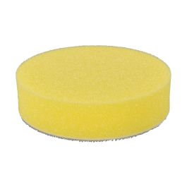 Polierpad gelb Ø 80 mm  - Klett • weich • flach • grob • 30 mm