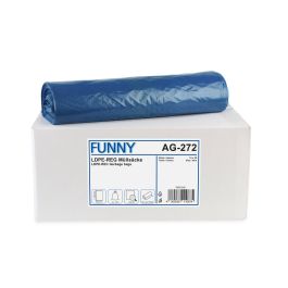 LDPE-Regenerat Müllsacke, blau,  ,Typ 80, 120 l, 700 x 1.100 mm,