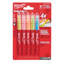 blau, grün, gelb, orange, pink INKZALL Leuchtmarker Set 5-teilig