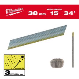 1,8 x 38 mm Edelstahl, 34° Stift-Nägel D-Kopf 15 Gauge für M18CN15GA & M18FN15GA