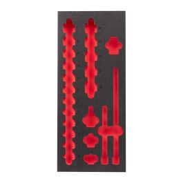 für SHOCKWAVE 3/8" Schlagnüsse für Werkstattwagen 78 cm Schaumstoffeinlage 1/3