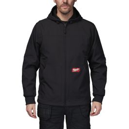 Größe M FREEFLEX Softshell Kapuzen-Jacke schwarz