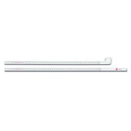 Rollmaßstab BMI 1000x19mm VA-weißlackiert mm/mm-Tlg