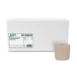 Toilettenpapier 2-lagig, 400 Blatt ,Recycling braun, 30 Rollen / Karton