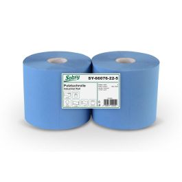Industrierolle 22 cm, 2-lagig, blau ,500 Blatt/Rolle, 2 Rollen/Karton