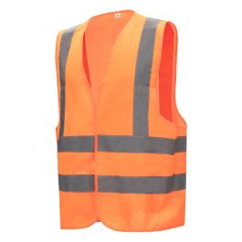 NITRAS Warnweste, neonorange, EN ISO 13688, EN ISO 20471