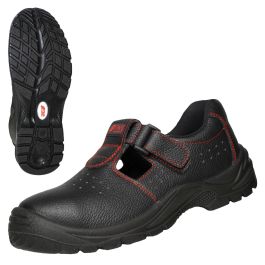 NITRAS BASIC STEP SA, S1P Sicherheitssandale, schwarz, EN ISO 20345