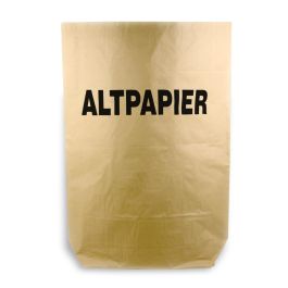 120l Papiermüllsäcke, braun, 2-lagig ,700x950+220mm, Druck "Altpapier"