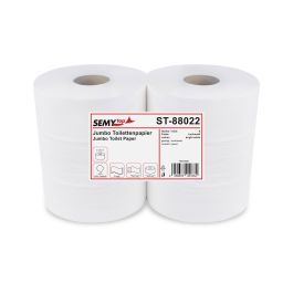 Jumbo-Toilettenpapier, 2-lagig ,Zellstoff weiß, Ø 25 cm, 6 Rollen