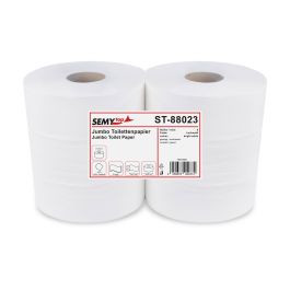 Jumbo-Toilettenpapier, 2-lagig ,Zellstoff weiß, Ø 28 cm, 6 Rollen