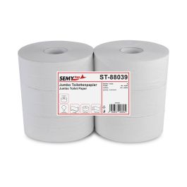 Jumbo-Toilettenpapier, 2-lagig,  ,recycling weiß, Ø 25 cm, 6 Rollen