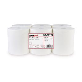 Handtuchrolle Autocut 21 cm, 2-lagig ,Zellstoff weiß, Ø 19 cm, 6 Rollen