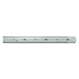 Präzisions-Stahlmaßstab BMI EG I 30x1,0mm 1000mm ROSTFREI, Teilg.: O 1/1mm - U 1/2mm, RS: je Tab. Zoll/metrisch+Kernlochdurchm.