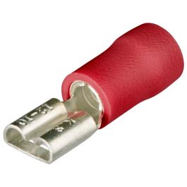 Flachsteckhülsen rot (100x)