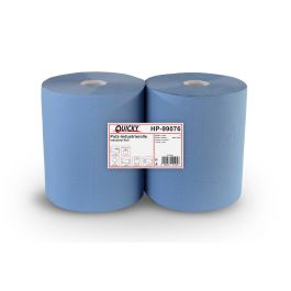 Industrierolle 33 cm, 2-lagig, recycling blau ,1.000 Blatt, 2 Rollen