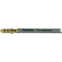 Stichsägeblatt B-53 bi Laminat - Laminat • Spitz-Verzahnt • 1,7 mm / 15 tpi • Arbeitslänge: 59 mm • 5 Stück
