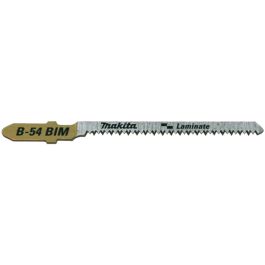 Stichsägeblatt B-54 bi Kurvenblatt Laminat - Laminat • Kurvenschnitt • Spitz-Verzahnt • 1,4 mm / 15 tpi • Arbeitslänge: 59 mm • 5 Stück