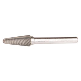 Hartmetall Frässtift  - Rundkegel • Einfachverzahnung • LxØ 25x10 mm • max. 33.000 U/min