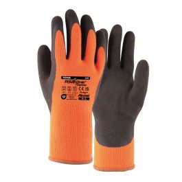 TOWA® Winterhandschuhe PowerGrab® Thermo - orange/braun - Größe: 7