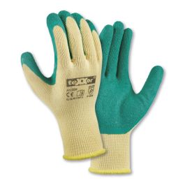 teXXor® Grobstrick-Handschuhe POLYESTER - gelb/grün - Größe: 11