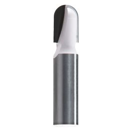 Wasserrinnenfräser 9,5 mm  - Ø 6 mm Schaft • Ø 9,5 mm Fräser • 12,7 mm Arbeitslänge • 44 mm Gesamtlänge • R1= 4,8 mm