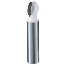 Kugelfräser 15,9 mm  - Ø 8 mm Schaft • Ø 15,9 mm Fräser • 14,8 mm Arbeitslänge • 48 mm Gesamtlänge • R1= 7,9 mm