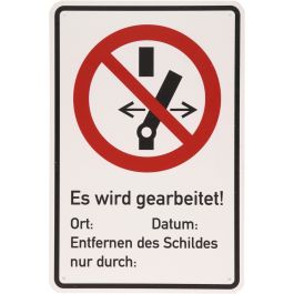 Warnschild Geerdet