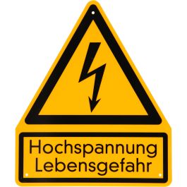 Warnschild Hochspannung, Lebensgefahr