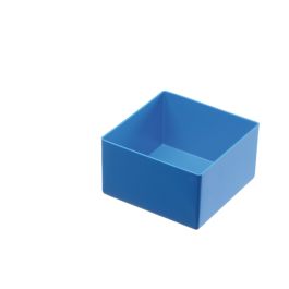 Einsatzbox aus PS, 108x108x63 mm blau