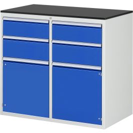 Schubladenschrank LL7.1.1, B1145xT650xH1030mm, M-Top-22mm, 4xSchublade-TA, 2xTür