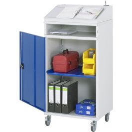 Beistellschrank Stehpult 01, B650xT520xH1235/1345mm, mobil
