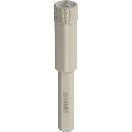 DB 600 F Bohrkronen14 x 40 mm 1 Segmente 10 mmgeschlossener Rand 1/4" Bit, sechskant