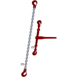 McBULL® 2-teilige-Zurrkette, GK8, galv. verz., 6 mm, 1 Meter