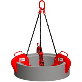 McBULL® Schachtrohrgehänge, 3 t, 90-200 mm, Rohr max. 3 m, schwarz