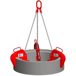 McBULL® Schachtrohrgehänge, 3 t, 90-200 mm, Rohr max. 3 m, galv. verz.