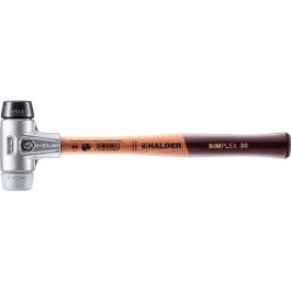SIMPLEX-Schonhammer mit Aluminiumgehäuse und Holzstiel, Ø 30, Gummikomposition / TPE-mid