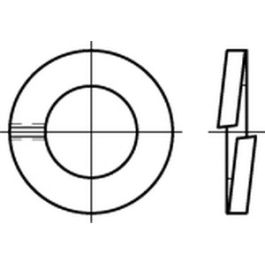 ~DIN 127 Federstahl Form B Federringe, glatt - Abmessung: B 12 VE=K (100 Stück )