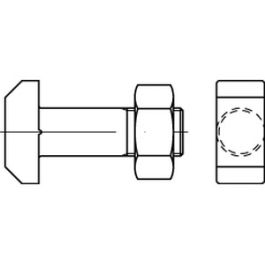 DIN 261 Mu 4.6 Hammerschrauben, mit Sechskantmutter - Abmessung: M 24 x 90 VE=S (10 Stück )