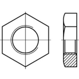 DIN 431 A 4 Form B Rohrmuttern mit zölligem Rohrgewinde G, einseitige Gewindeansenkung - Abmessung: BG 1 1/2 VE=S (10 Stück )