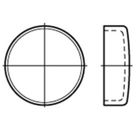 DIN 443 Stahl Verschlussdeckel zum Eindrücken - Abmessung: B 56 VE=S (10 Stück )