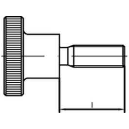DIN 464 A 1/A 2 Rändelschrauben, hohe Form - Abmessung: M 8 x 30 VE=S (10 Stück )